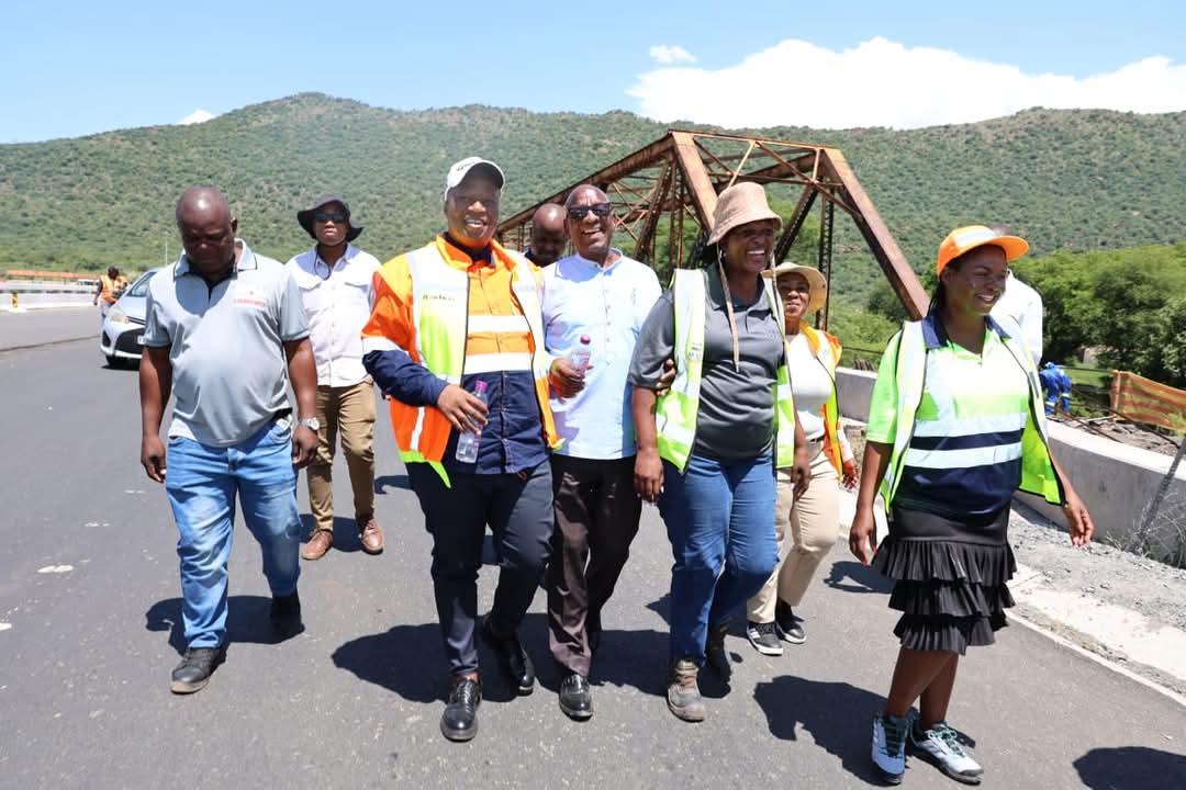 Limpopo MEC for Public Works, Roads, and Infrastructure, Ernest Rachoene conducted a walkabout at the construction of the Steelpoort bridge in Sekhukhune.
