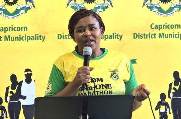 Mayor Mamedupi Teffo Marathon launch Capricorn District Municipality Executive Mayor Mamedupi Teffo officially launched the 2025 CDM 4-in-1 Marathon.