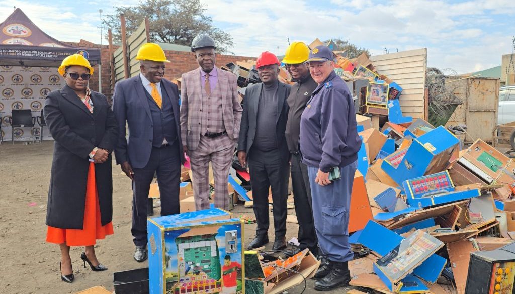 Illegal gambling machines MEC Matibe destroys illegal Gambling machines