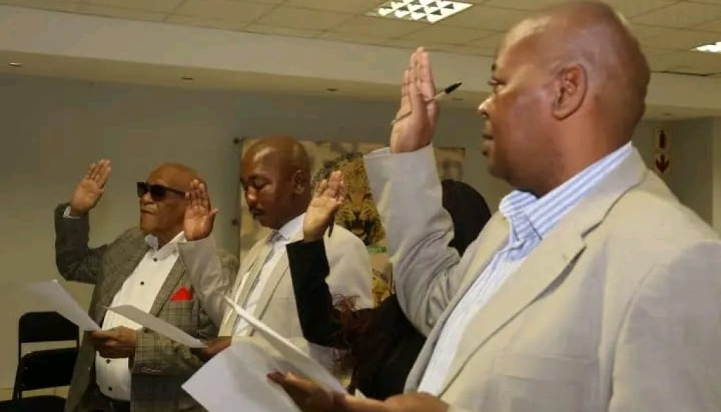 Waterberg traditional councils taking oath.