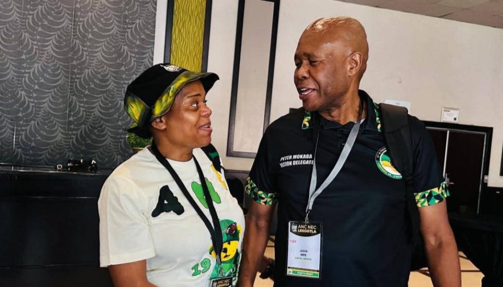John Mpe and Dr Phophi Ramathuba at the ANC Lekgotla in Johannesburg