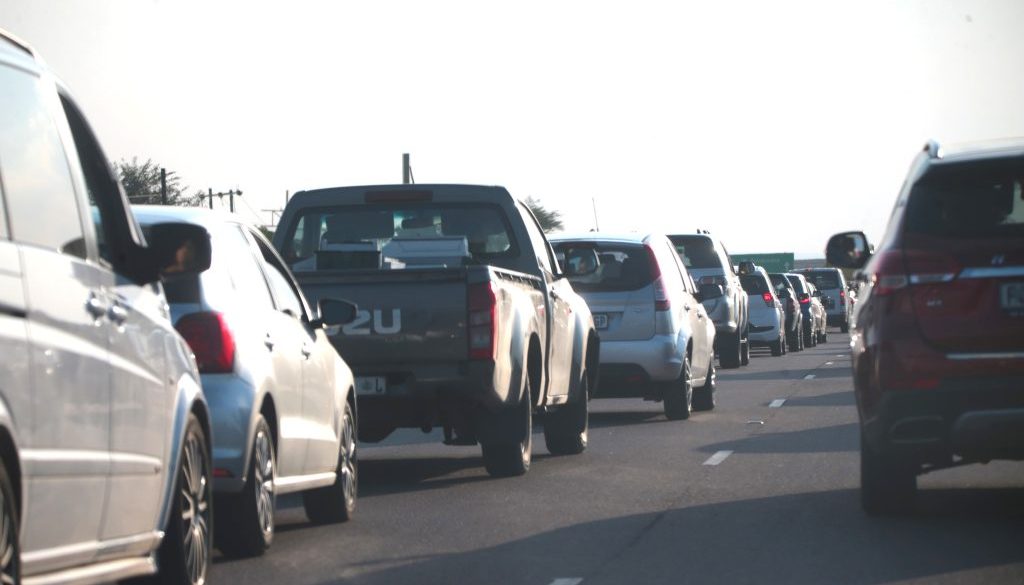 Vehicles piling up for traffic in Polokwane