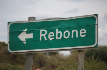 A road sign of Rebone Village in Mogalakwena