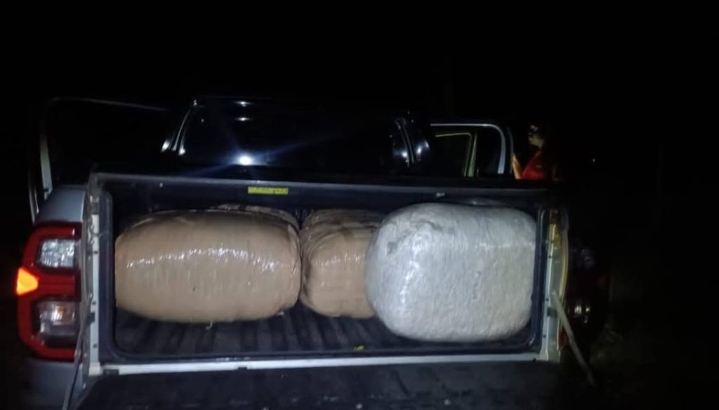 Toyota Hilux bakkie caught with eight bags of dagga.
