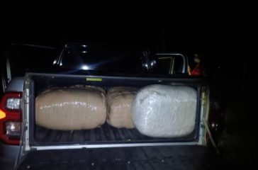 Toyota Hilux bakkie caught with eight bags of dagga.