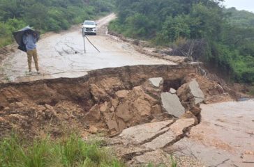 A bridge connecting Riverplats and Mbhokota villages outside Louis Trichardt in Limpopo
